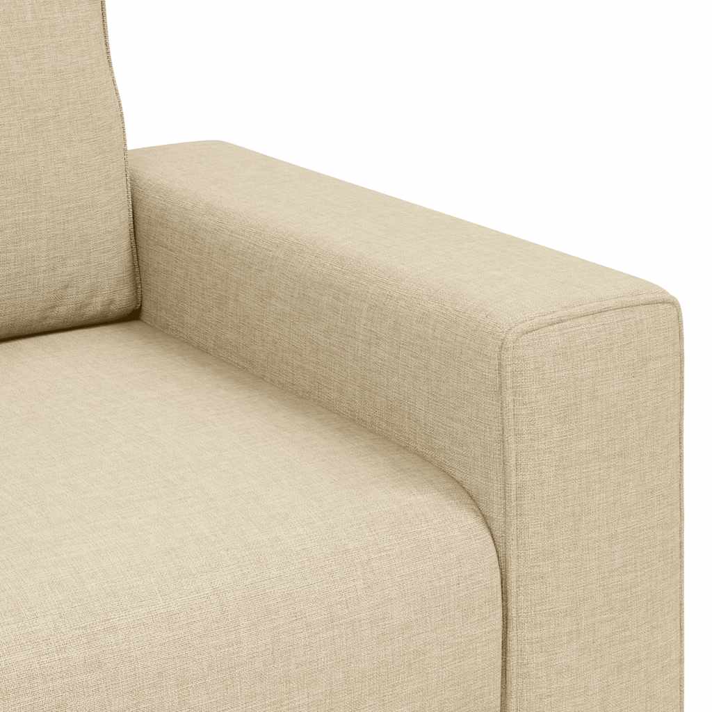 2-Sitzer-Sofa Creme 140 cm Stoff
