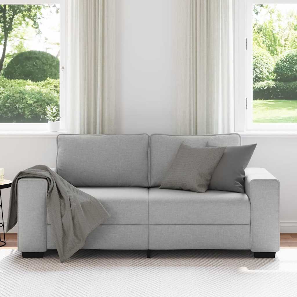 2-Sitzer-Sofa Wolkengrau 140 cm Stoff