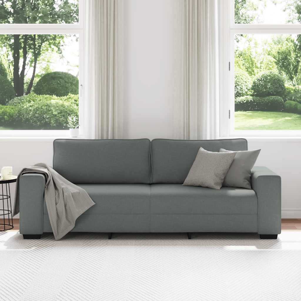 3-Sitzer-Sofa Dunkelgrau 180 cm Stoff