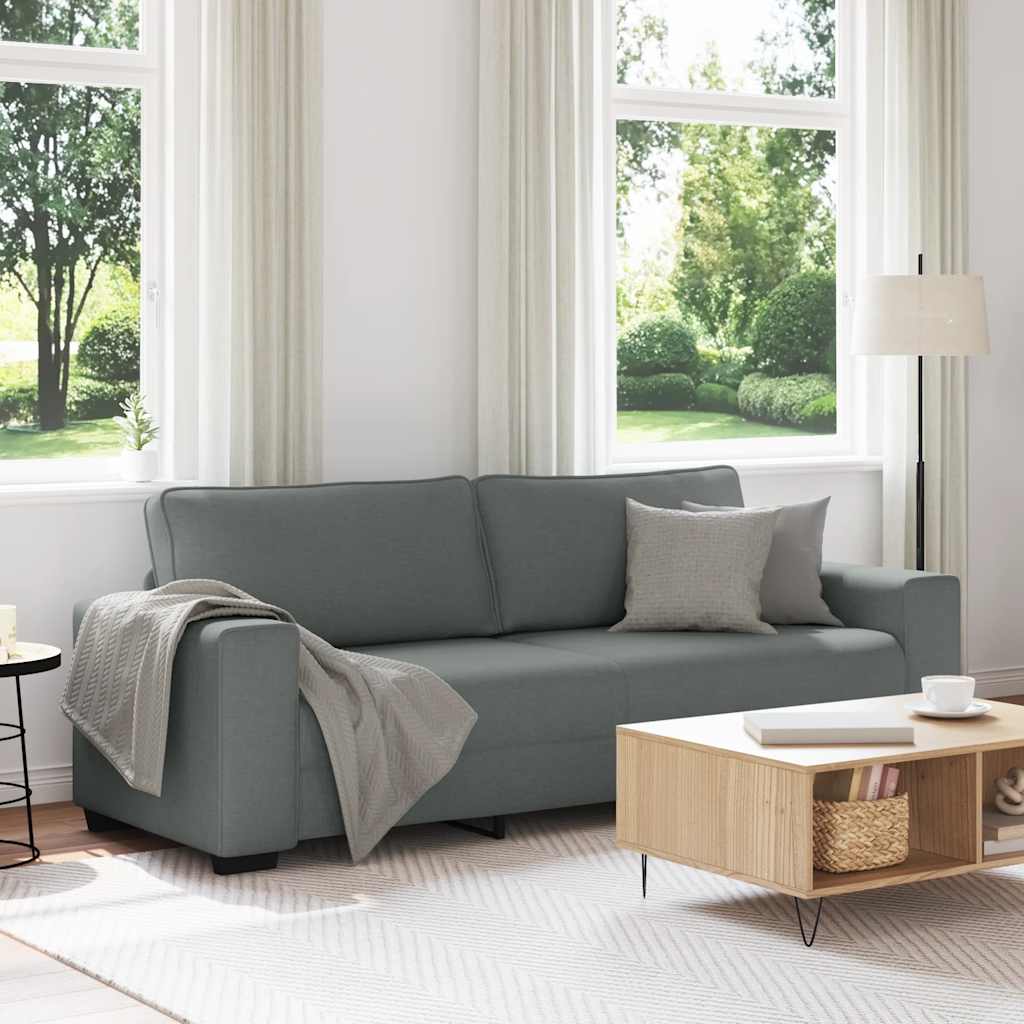 3-Sitzer-Sofa Dunkelgrau 180 cm Stoff
