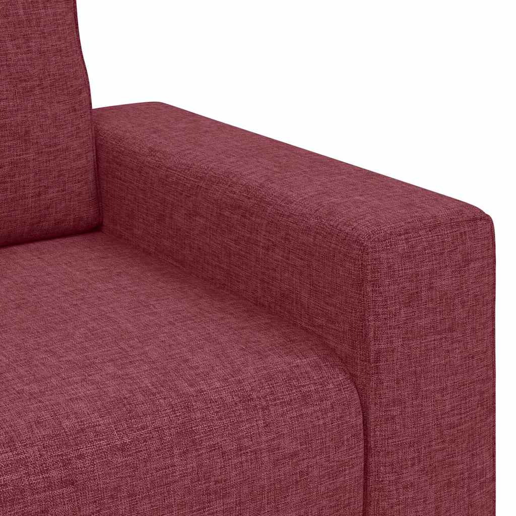 3-Sitzer-Sofa Weinrot 180 cm Stoff