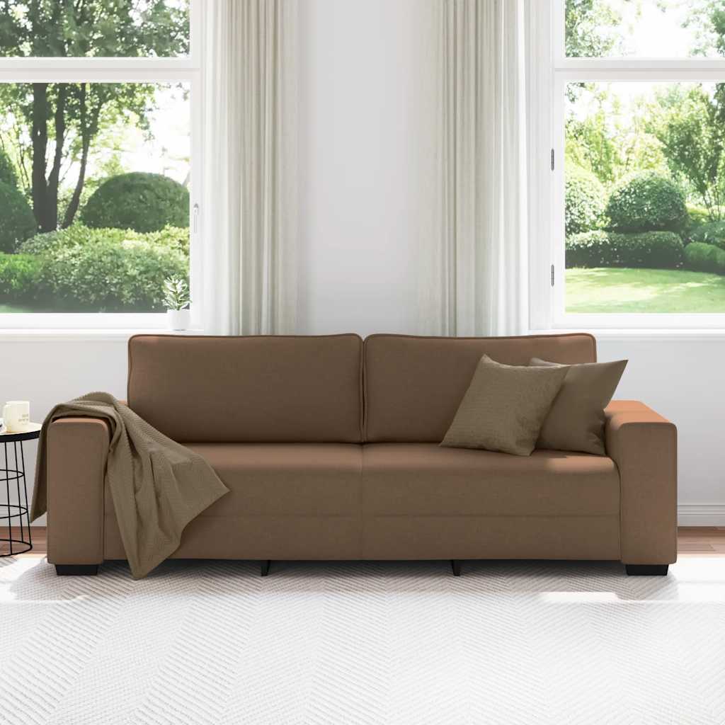 3-Sitzer-Sofa Braun 180 cm Stoff