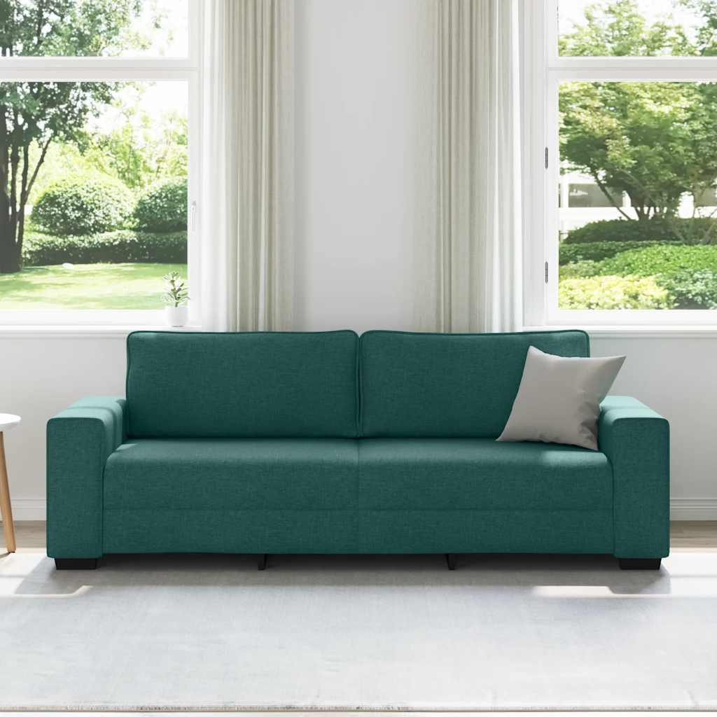 3-Sitzer-Sofa Dunkelgrün 180 cm Stoff
