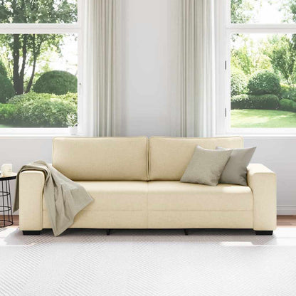 3-Sitzer-Sofa Creme 180 cm Stoff