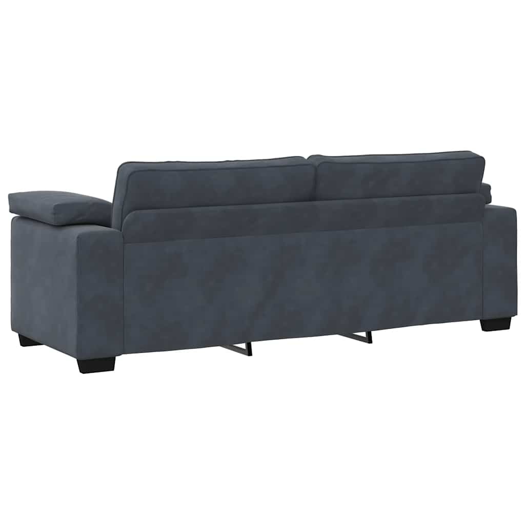 3-Sitzer-Sofa Dunkelgrau 178 cm Samt