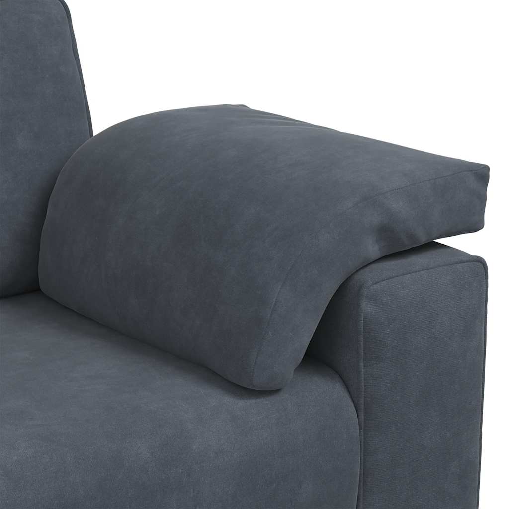 3-Sitzer-Sofa Dunkelgrau 178 cm Samt