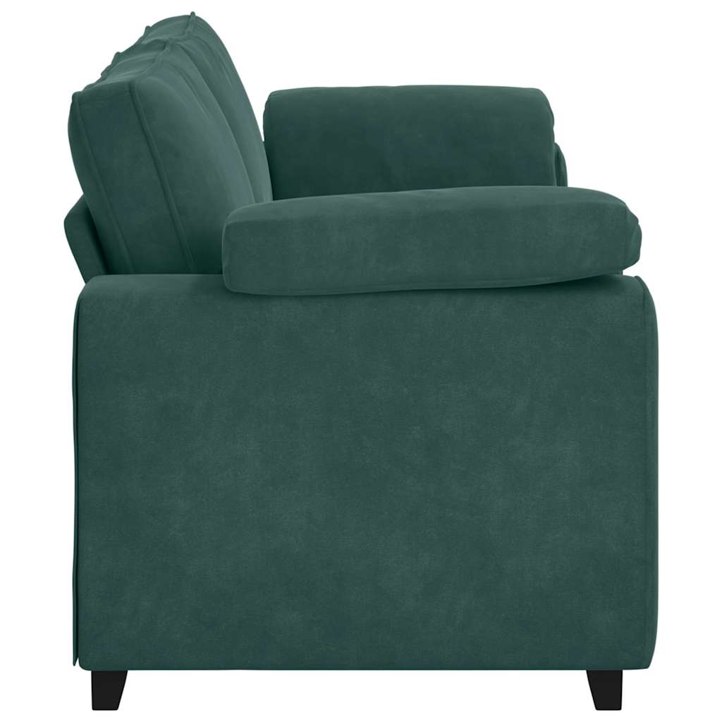 3-Sitzer-Sofa Dunkelgrün 178 cm Samt