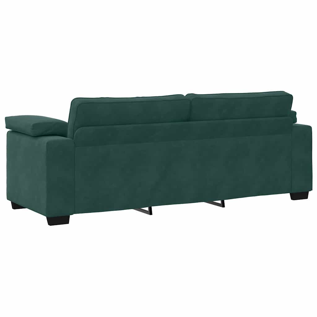 3-Sitzer-Sofa Dunkelgrün 178 cm Samt