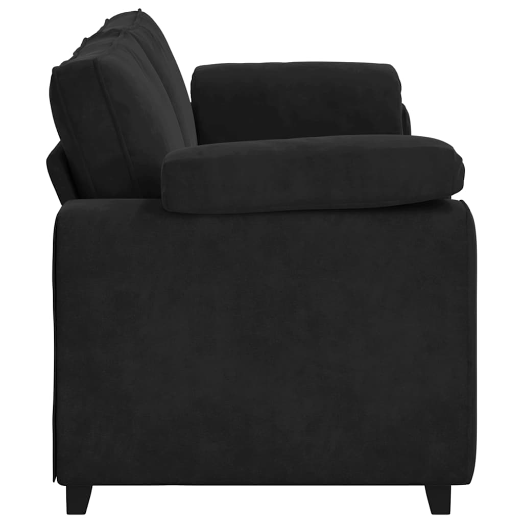 3-Sitzer-Sofa Schwarz 178 cm Samt