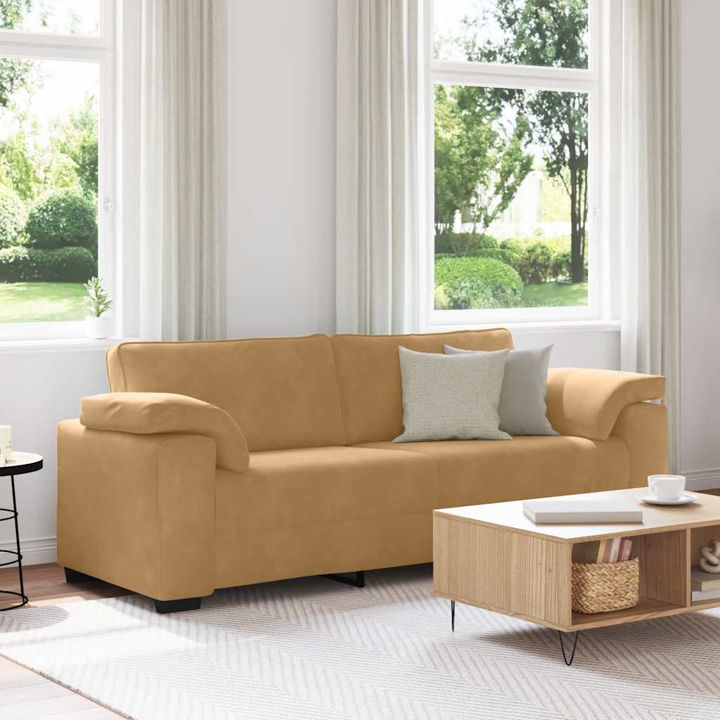 3-Sitzer-Sofa Braun 178 cm Samt