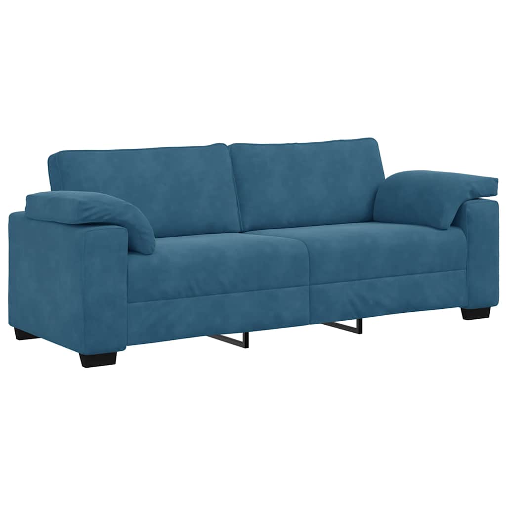 3-Sitzer-Sofa Blau 178 cm Samt
