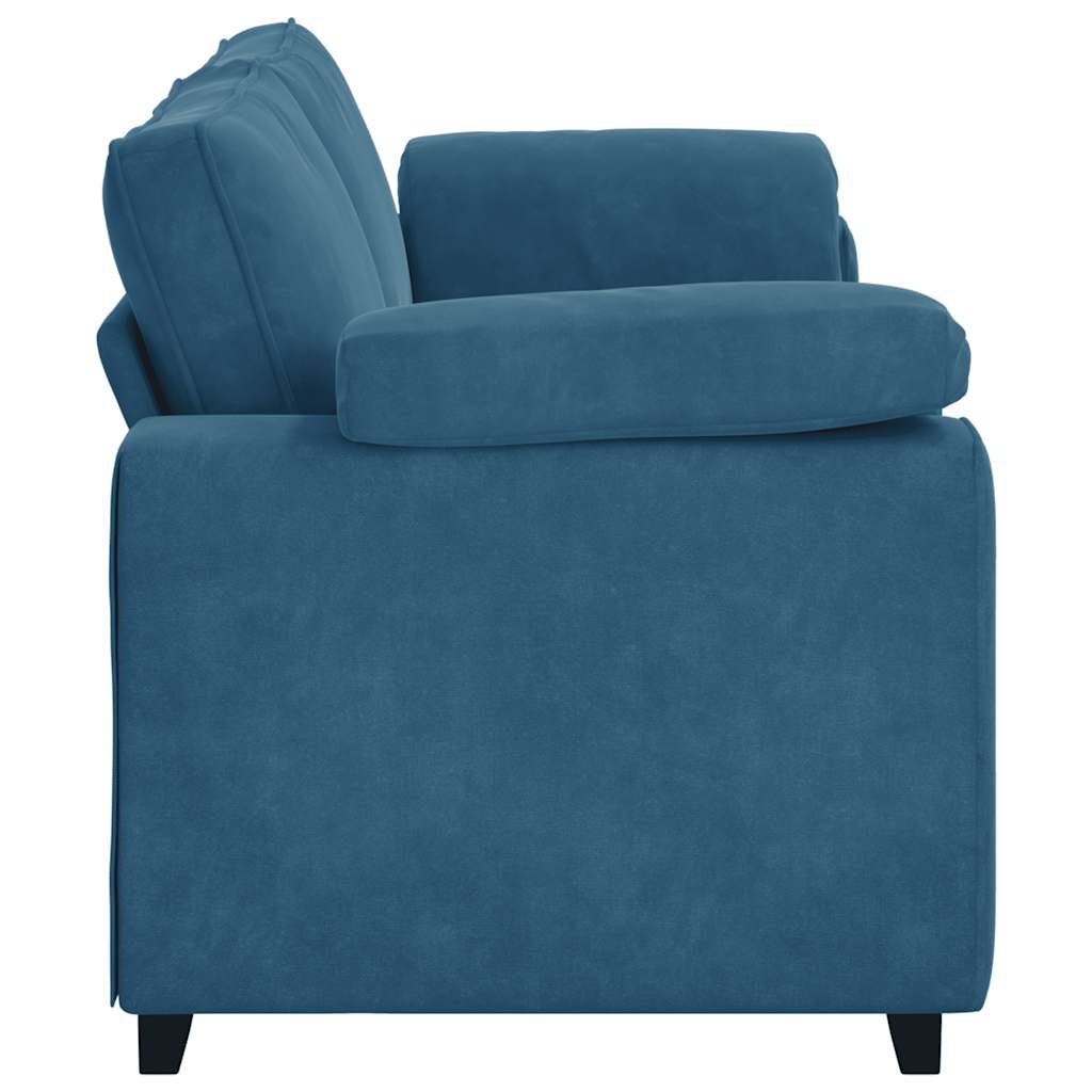 3-Sitzer-Sofa Blau 178 cm Samt