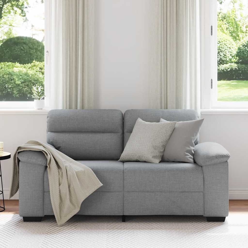 2-Sitzer-Sofa Hellgrau 120 cm Stoff