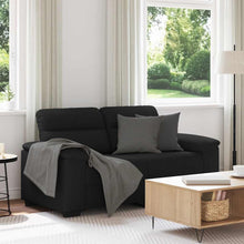 2-Sitzer-Sofa Schwarz 120 cm Stoff