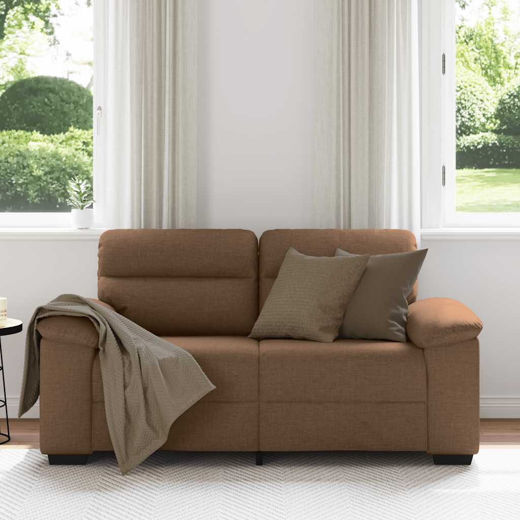 2-Sitzer-Sofa Braun 120 cm Stoff