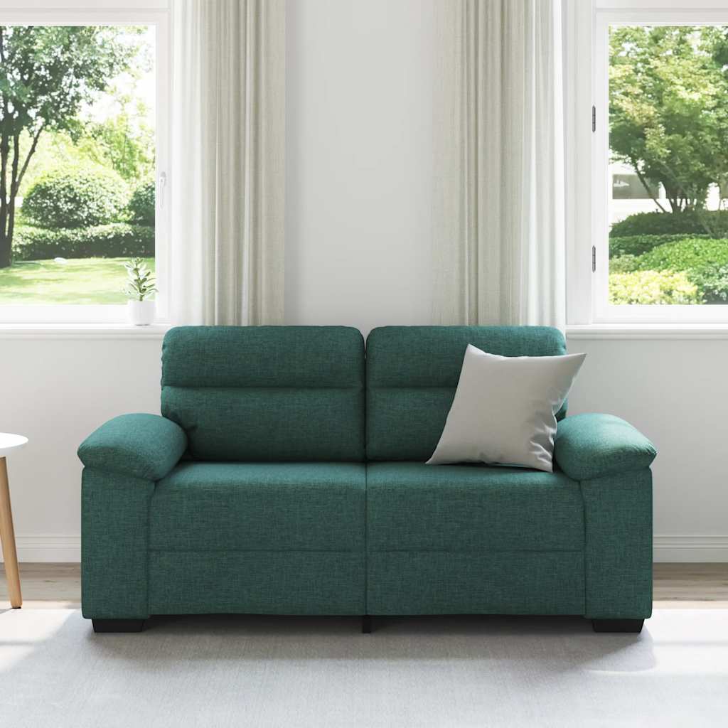 2-Sitzer-Sofa Dunkelgrün 120 cm Stoff