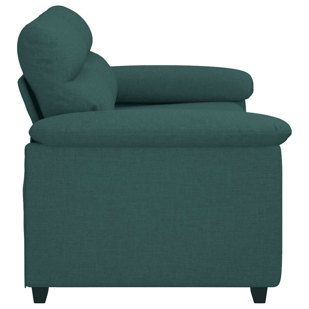 2-Sitzer-Sofa Dunkelgrün 120 cm Stoff