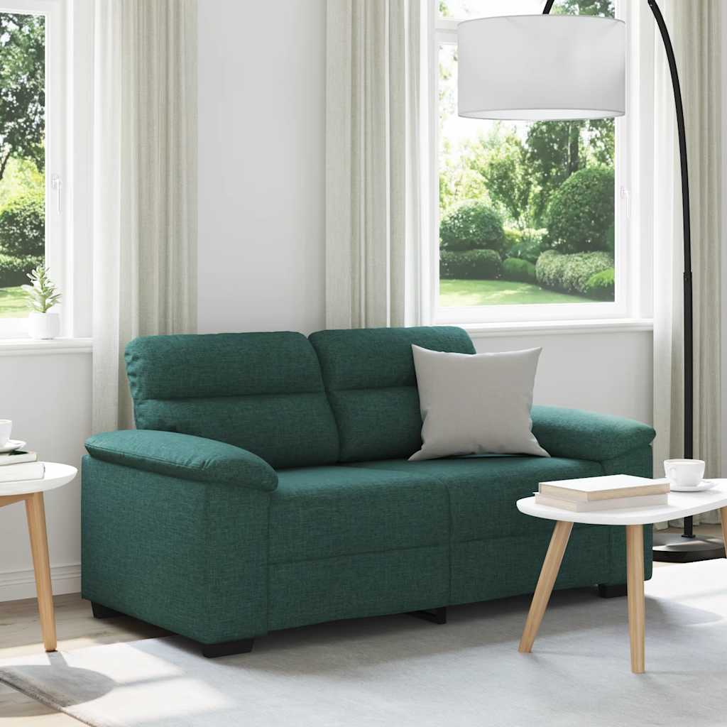 2-Sitzer-Sofa Dunkelgrün 120 cm Stoff