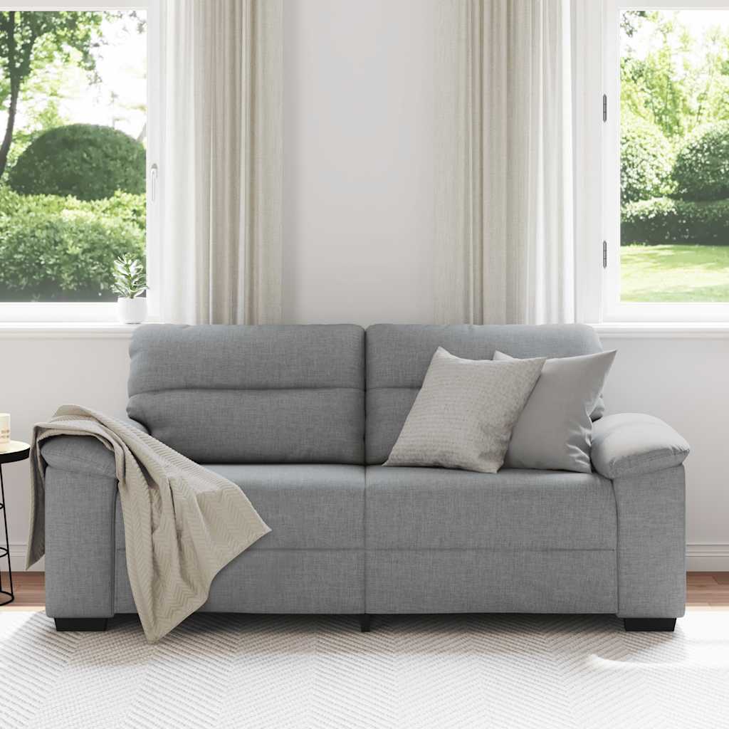 2-Sitzer-Sofa Hellgrau 140 cm Stoff