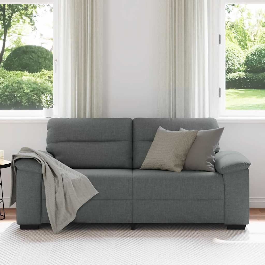 2-Sitzer-Sofa Dunkelgrau 140 cm Stoff