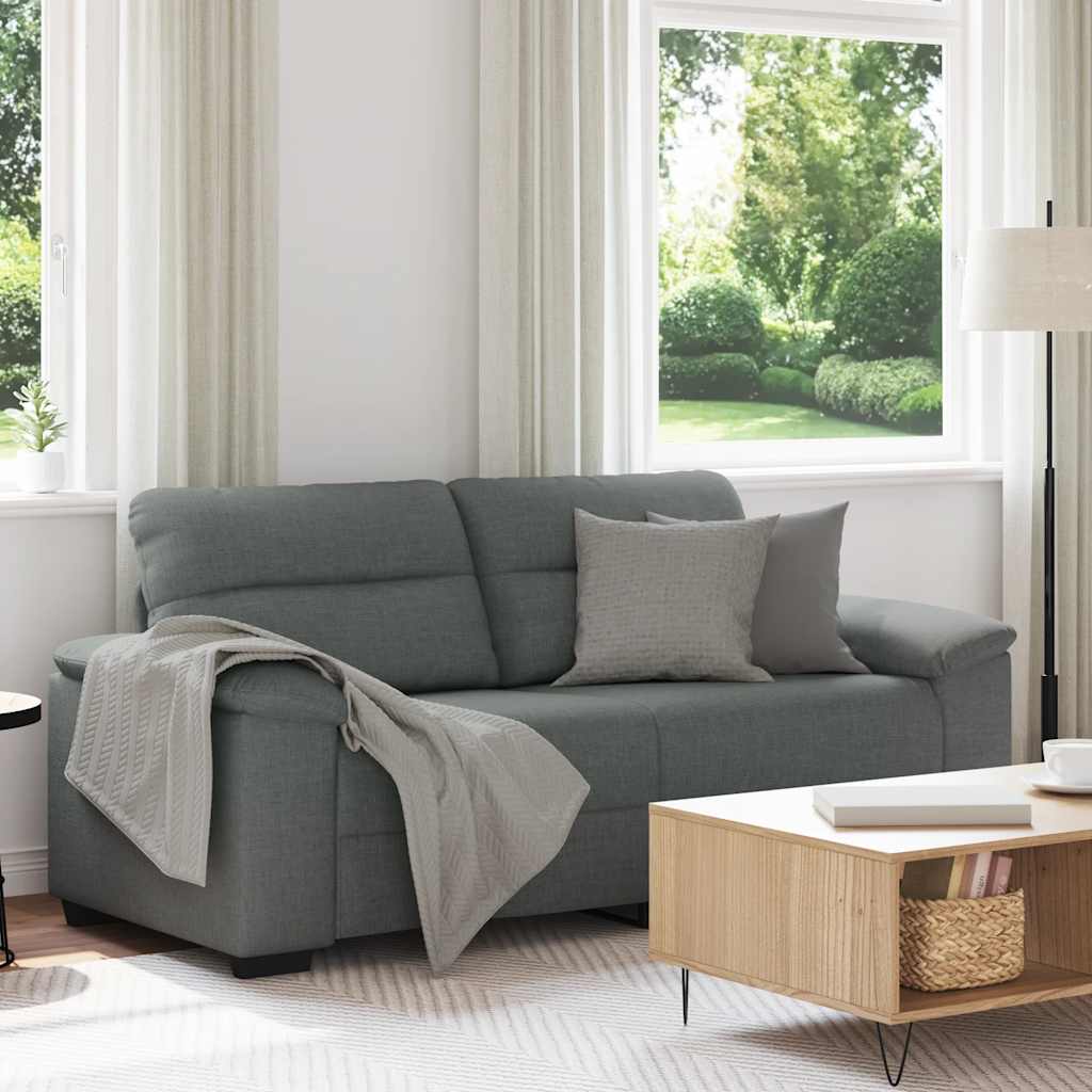 2-Sitzer-Sofa Dunkelgrau 140 cm Stoff