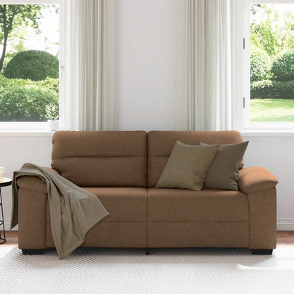 2-Sitzer-Sofa Braun 140 cm Stoff