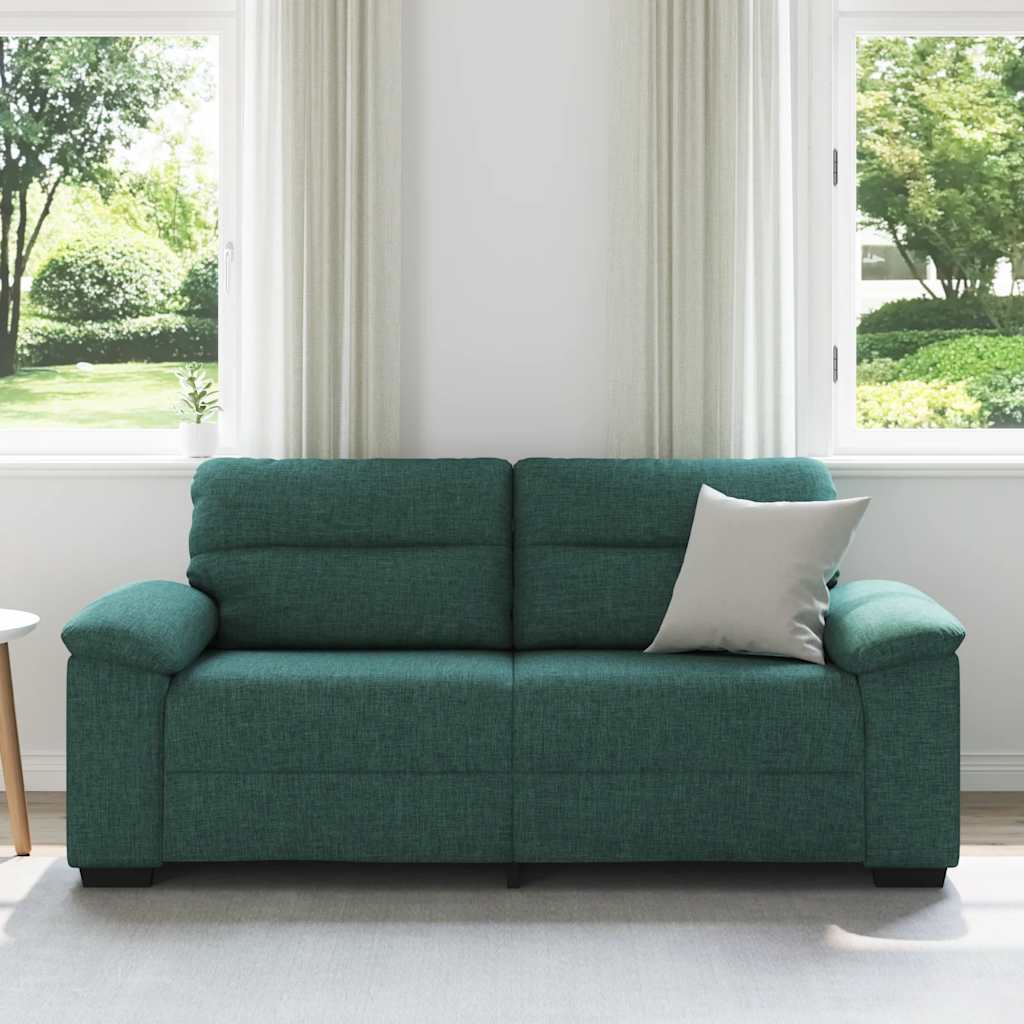 2-Sitzer-Sofa Dunkelgrün 140 cm Stoff