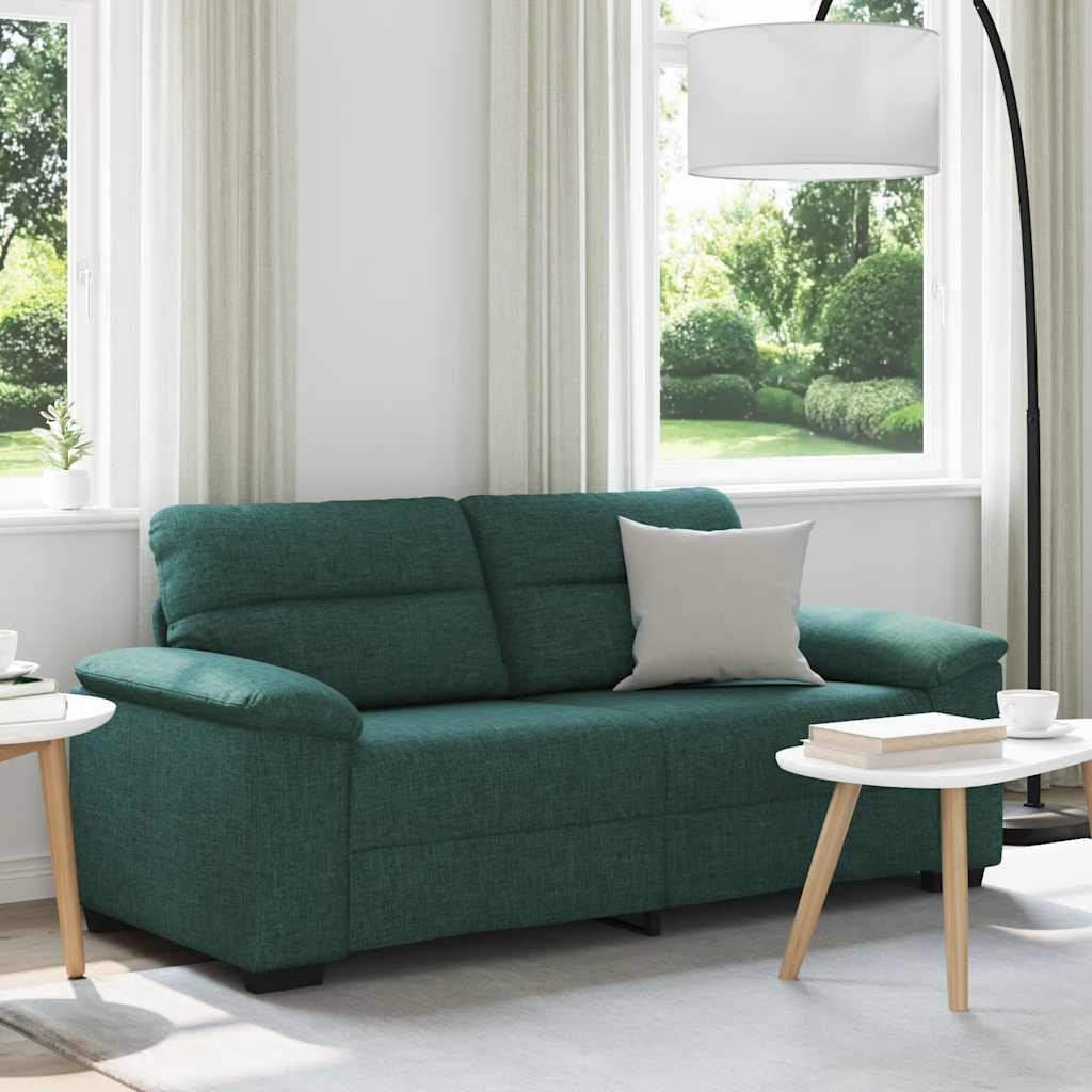 2-Sitzer-Sofa Dunkelgrün 140 cm Stoff