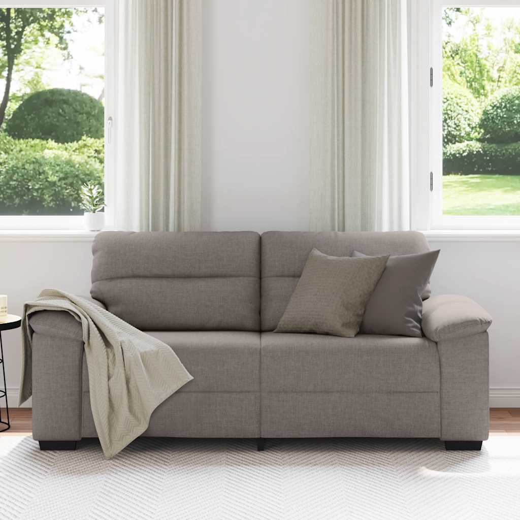 2-Sitzer-Sofa Taupe 140 cm Stoff