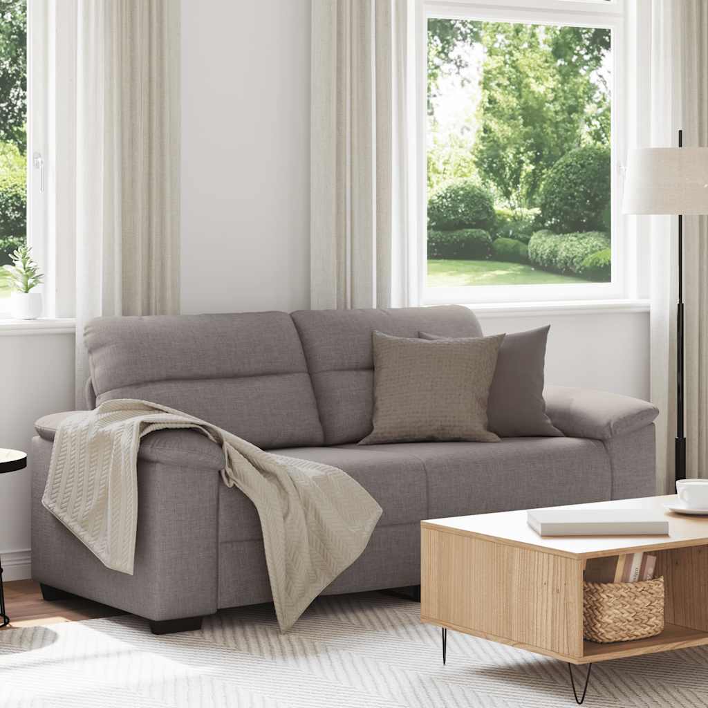 2-Sitzer-Sofa Taupe 140 cm Stoff