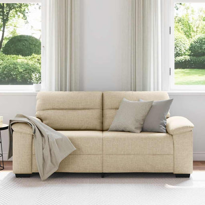 2-Sitzer-Sofa Creme 140 cm Stoff