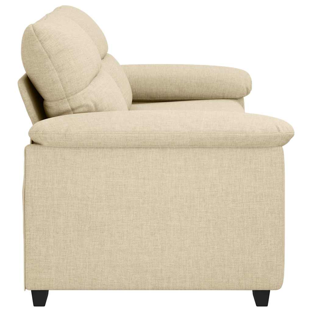 2-Sitzer-Sofa Creme 140 cm Stoff