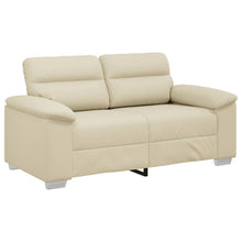 2-Sitzer-Sofa Creme 120 cm Kunstleder