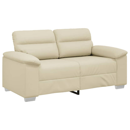2-Sitzer-Sofa Creme 120 cm Kunstleder