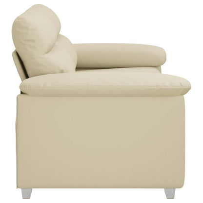 2-Sitzer-Sofa Creme 120 cm Kunstleder