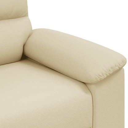 2-Sitzer-Sofa Creme 120 cm Kunstleder