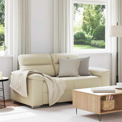 2-Sitzer-Sofa Creme 120 cm Kunstleder