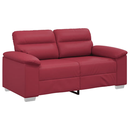 2-Sitzer-Sofa Weinrot 120 cm Kunstleder