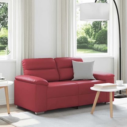 2-Sitzer-Sofa Weinrot 120 cm Kunstleder