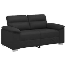 2-Sitzer-Sofa Schwarz 120 cm Kunstleder