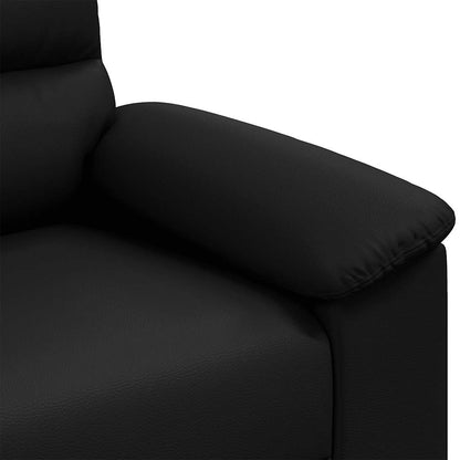 2-Sitzer-Sofa Schwarz 120 cm Kunstleder