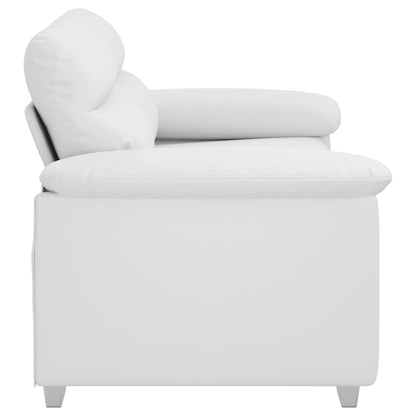 2-Sitzer-Sofa Weiß 120 cm Kunstleder