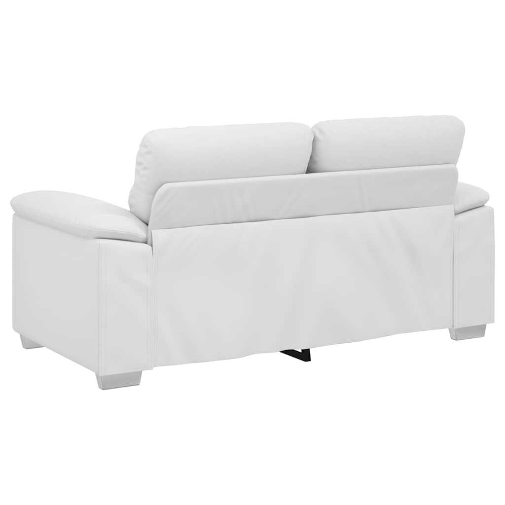 2-Sitzer-Sofa Weiß 120 cm Kunstleder