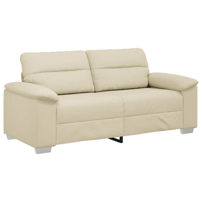 2-Sitzer-Sofa Creme 140 cm Kunstleder
