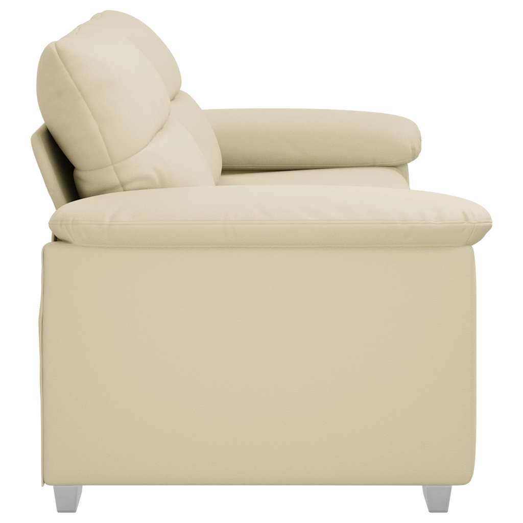 2-Sitzer-Sofa Creme 140 cm Kunstleder