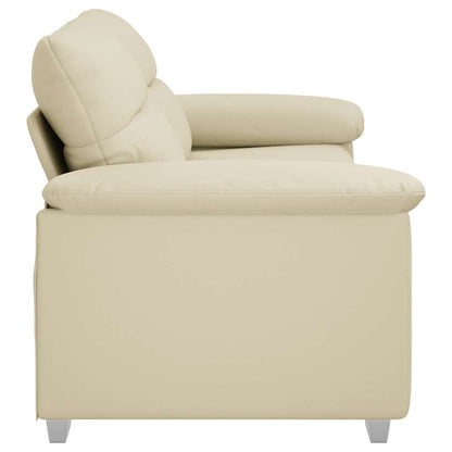 2-Sitzer-Sofa Creme 140 cm Kunstleder