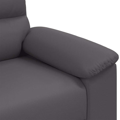 2-Sitzer-Sofa Grau 140 cm Kunstleder