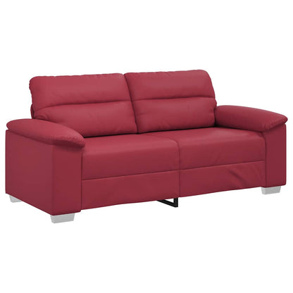 2-Sitzer-Sofa Weinrot 140 cm Kunstleder