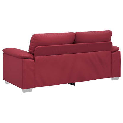 2-Sitzer-Sofa Weinrot 140 cm Kunstleder