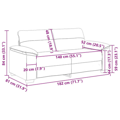 2-Sitzer-Sofa Weinrot 140 cm Kunstleder